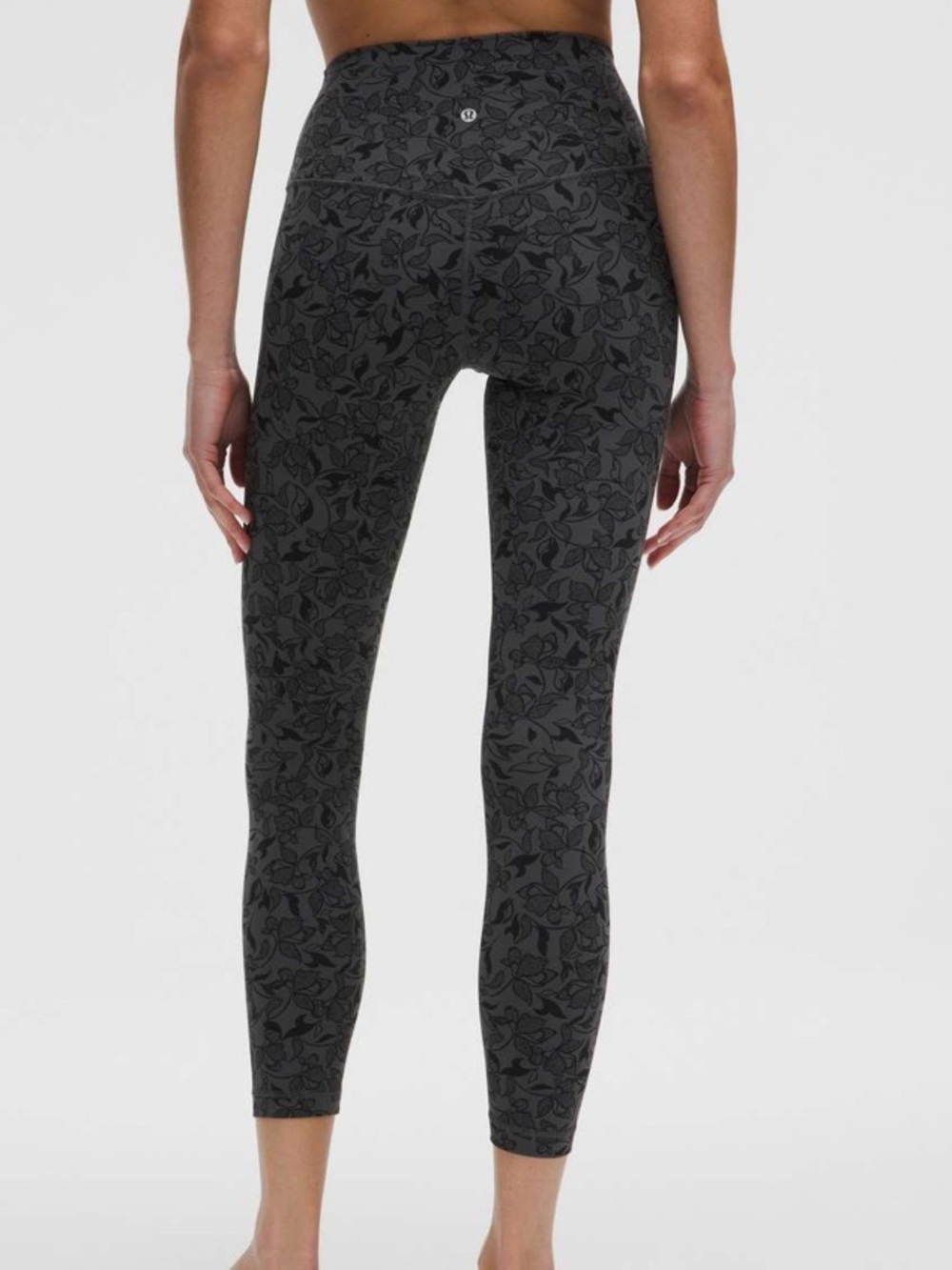 Lululemon Black Patterned Align High Rise yoga 25โ Leggings 6